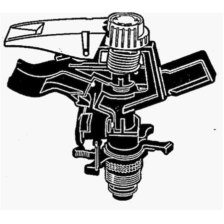 Rainbird National Rainbird National P5-R Plastic Impulse Sprinkler - 50 ft. 404563